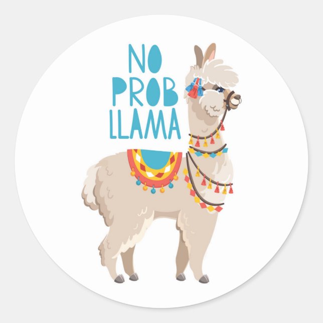 Sticker Rond Pas de lama à sonde (Devant)
