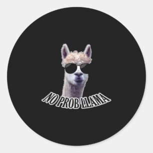 Sticker Rond Pas de lama à sonde
