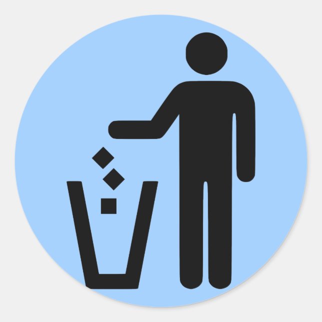 Sticker Rond Pas de Littérature (Devant)