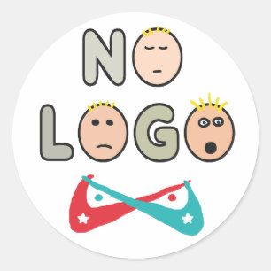 Sticker Rond Pas de logo anti-marque capitaliste