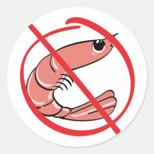 Sticker Rond Pas de mollusques - Allergie