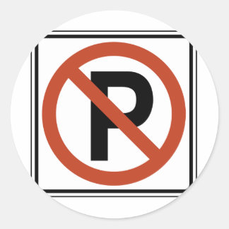 Sticker Rond Pas de panneau de stationnement