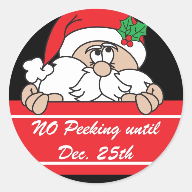 Sticker Rond Pas de Pékin Père Noël (Devant)