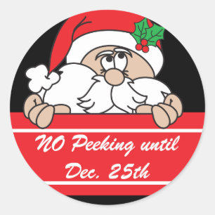 Sticker Rond Pas de Pékin Père Noël