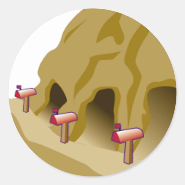 Sticker Rond Pas de place comme chez soi (Devant)