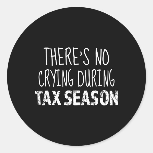 Sticker Rond Pas De Pleurage Pendant La Saison Fiscale Comptabl (Devant)