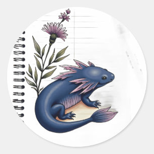 Sticker Rond Pas de pluie, pas de fleur Poetcore Axolotl Croqui