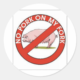 STICKER ROND PAS DE PORC SUR MA FORCE