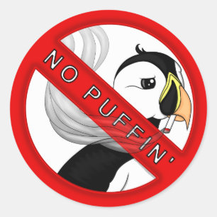 Sticker Rond Pas de Puffin