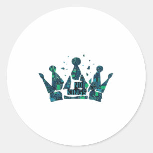 Sticker Rond Pas de rois en Amérique, esthétique de la liberté