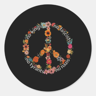 Sticker Rond Pas de rois ni de fascistes ni de tyrans ni de naz