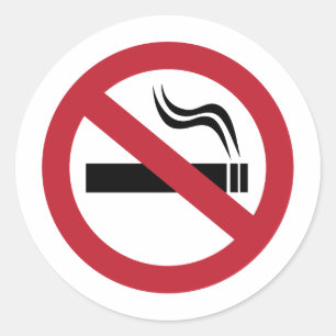 Sticker Rond Pas de tabac