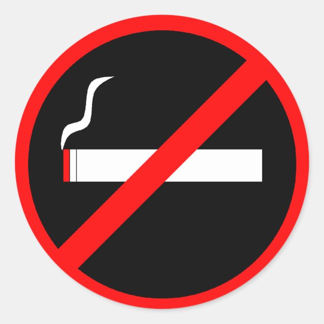 Sticker Rond Pas de tabac (Devant)