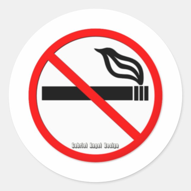 Sticker Rond Pas de tabac (Devant)