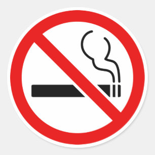 Sticker Rond Pas de tabac