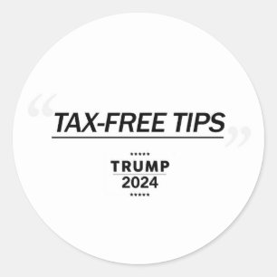 Sticker Rond Pas de taxe sur les pourboires