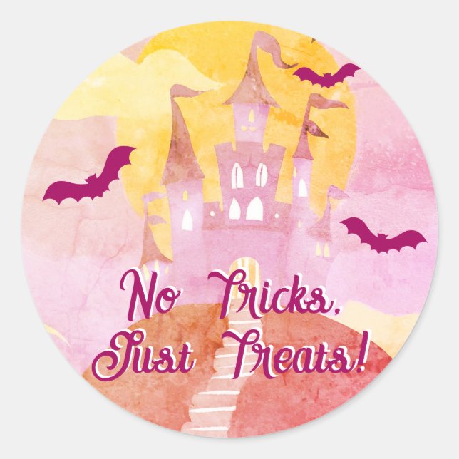Sticker Rond Pas De Trucs Il Suffit De Traiter Le Château Éffra (Devant)