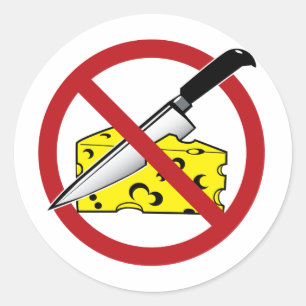 Sticker Rond Pas de zone de coupe de fromage