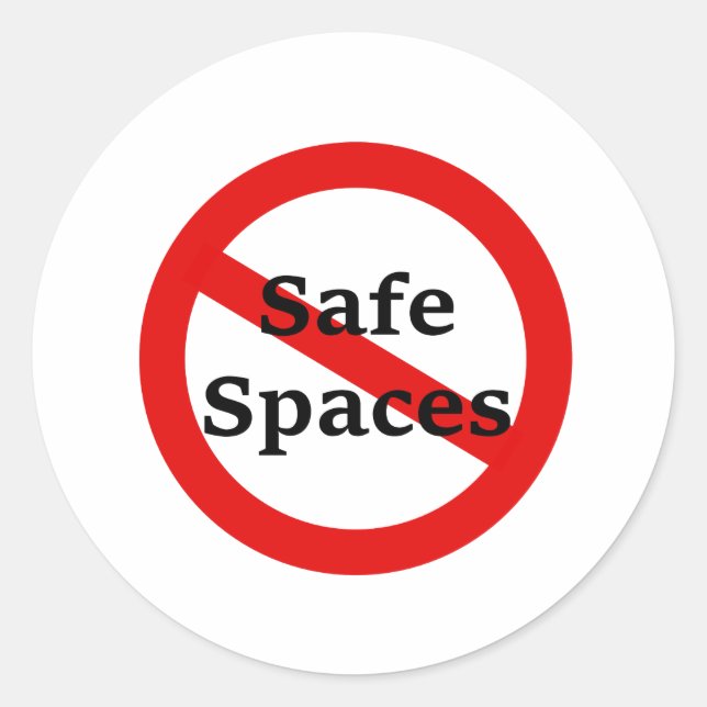 Sticker Rond Pas d'espaces sûrs (Devant)