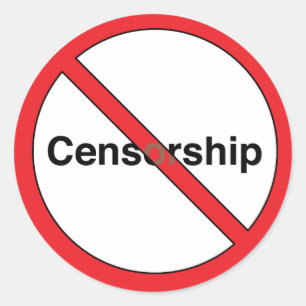 Sticker Rond Pas d'étiquette de censure