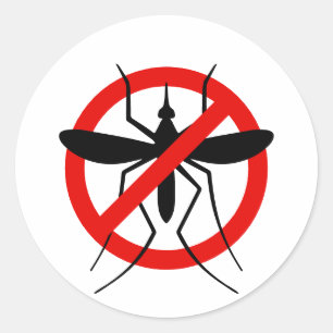 Sticker Rond Pas d'Icône de contrôle des moustiques
