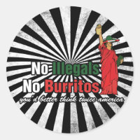Pas d'illégaux Pas de Burritos Humour d'immigratio