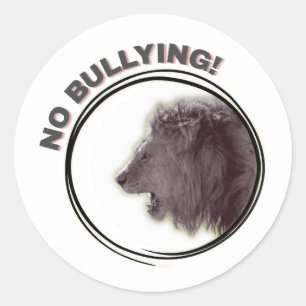 Sticker Rond Pas d'intimidation - élevez la voix !