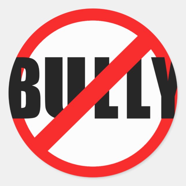 Sticker Rond Pas d'intimidation T-shirts, sueurs, boutons (Devant)