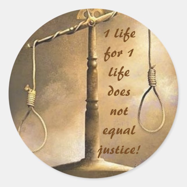 Sticker Rond Pas d'oeil pour oeil (Devant)