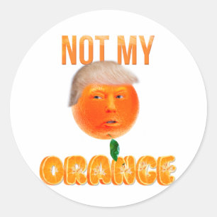 Sticker Rond Pas mon président