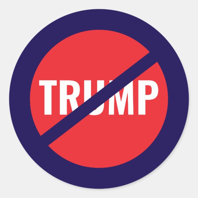 Sticker Rond Pas mon président - Manifestation anti-Trump (Devant)