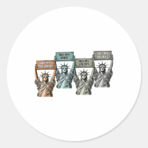 Sticker Rond Pas Mon Président Pas Ma Voix Pas Mes Valeurs Pas 