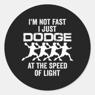 Sticker Rond Pas Rapide Je Dodge Juste À La Vitesse De Lumière 