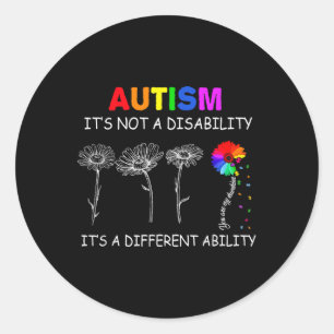 Sticker Rond Pas Un Handicap C'Est Une Capacité Différente - Au