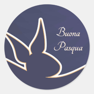 Sticker Rond Pasqua Happy Easter