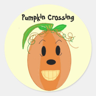 Sticker Rond Passage citrouille