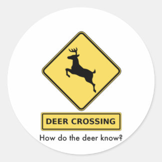 Sticker Rond passage des cerfs
