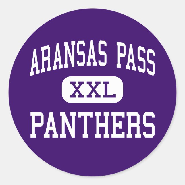 Sticker Rond Passe Aransas - Panthers - Haut - Passe Aransas (Devant)
