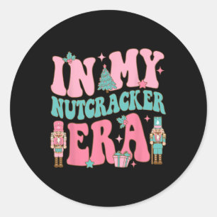 Sticker Rond Passe-noisette rose dans ma noix-casse ère rose ch