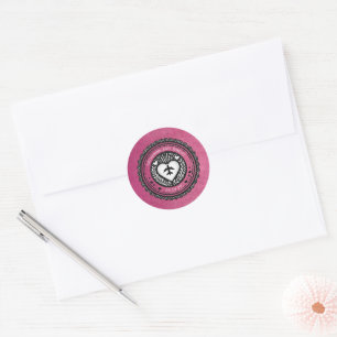 Sticker Rond Passeport de Magenta Mexique