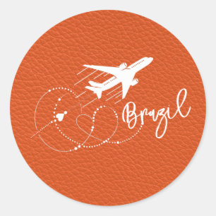 Sticker Rond Passeport d'Orange Brésil