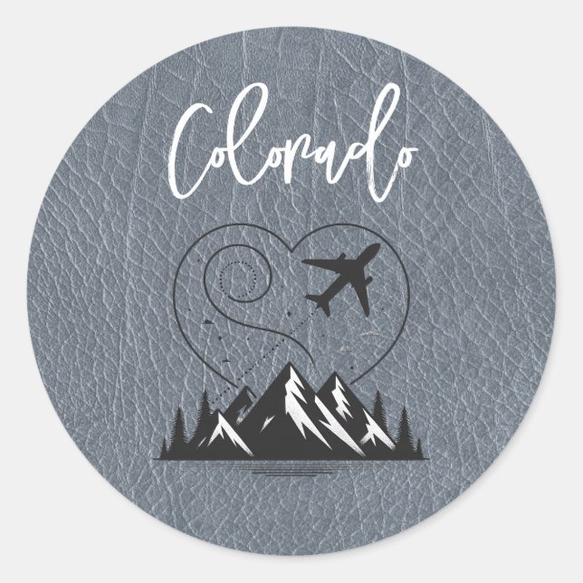 Sticker Rond Passeport Silver Colorado (Devant)