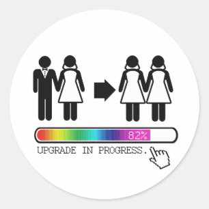 STICKER ROND PASSER À LESBIENNE