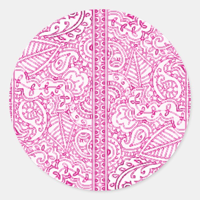Sticker Rond Passion de Paisley (Devant)
