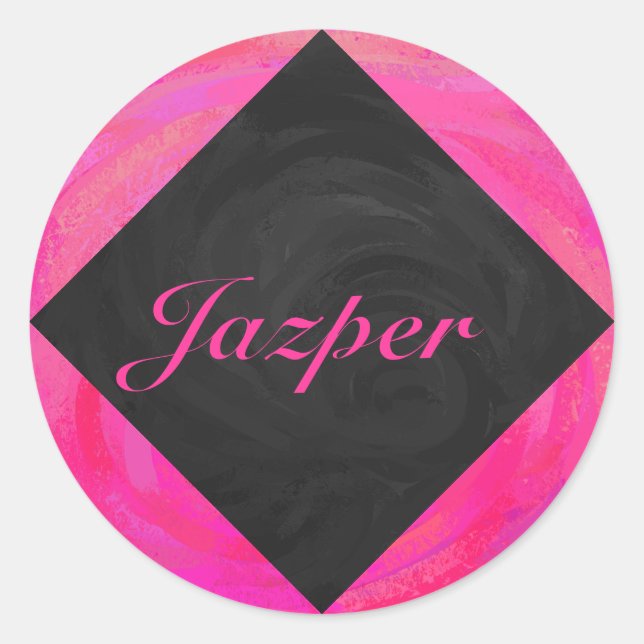 Sticker Rond Passion rose personnalisée (Devant)