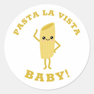 Sticker Rond Pasta la vista