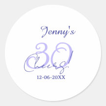 Pastel cheers 30th birthday purple elegant name da