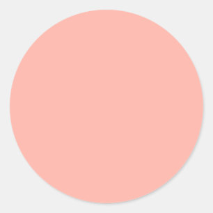 Sticker Rond Pastel Coral Reef couleur unie   Classique   Éléga