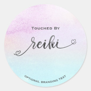 Sticker Rond *~* Pastel doux Rainbow Black Parties scintillant 