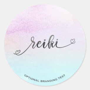 Sticker Rond *~* Pastel Magenta Turquoise Parties scintillant n